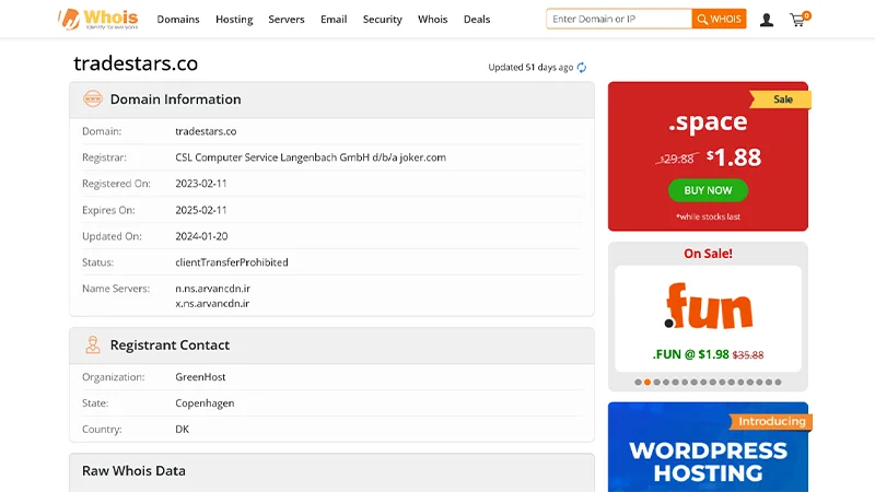 بررسی اعتبار و قانونی بودن سایت tradestars