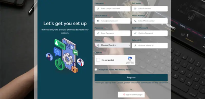 ساخت حساب در پراپ فرم اف ایکس فایننسر