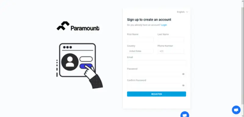 فرم ثبت نام پراپ فرم پارامونت